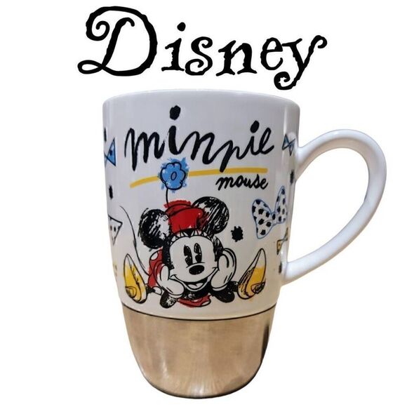 Disney Minnie Mouse Be Outrageously You Ceramic & Stainless Steel Coffee Mug - Picture 1 of 9